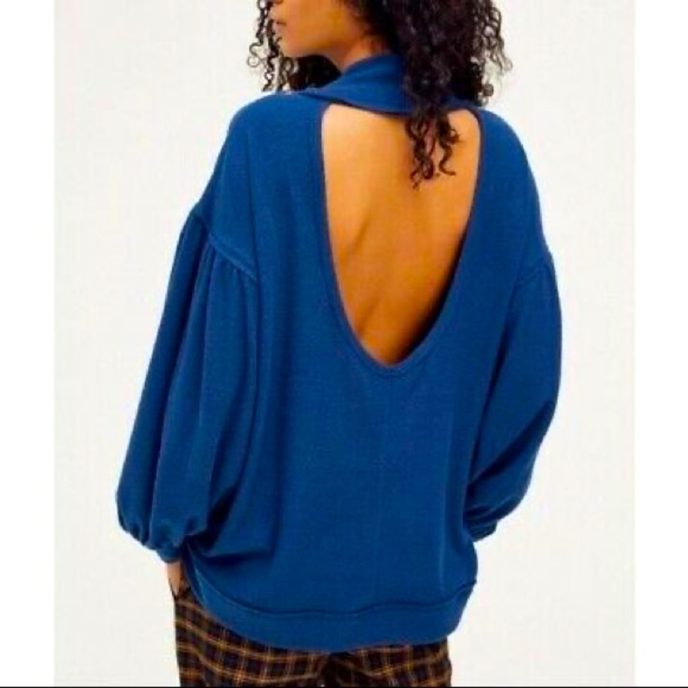 Free People Winnie Open Back Oversized Turtleneck Sweater